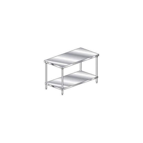 Aero Aero Manufacturing Workbench W/Undershelf, 16 Ga. 304 Series Stainless, 144"Wx30"D 3TS-30144 - main